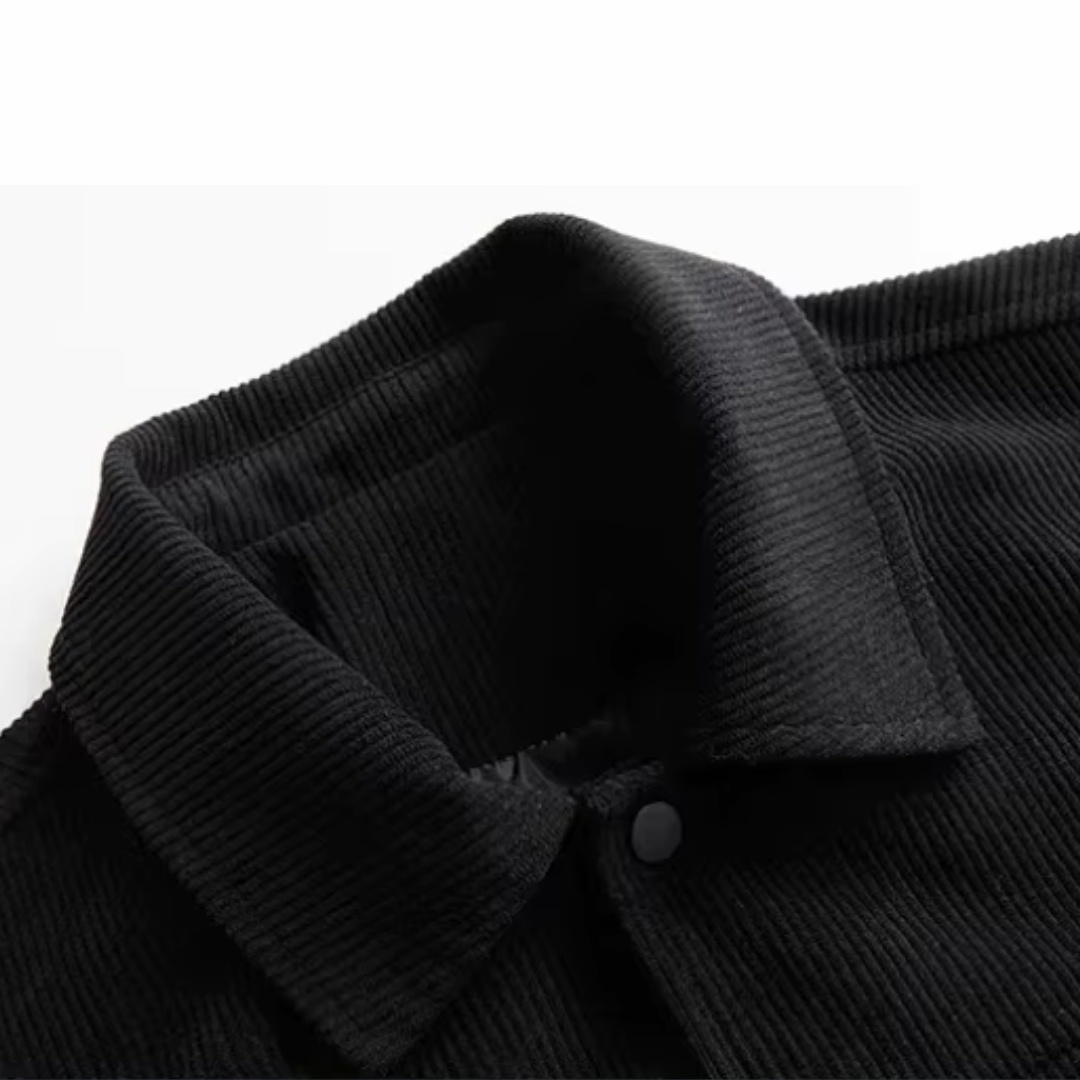 Arthur Relaxed Fit Jacket | Collared Button Front Hip-Length Jacket