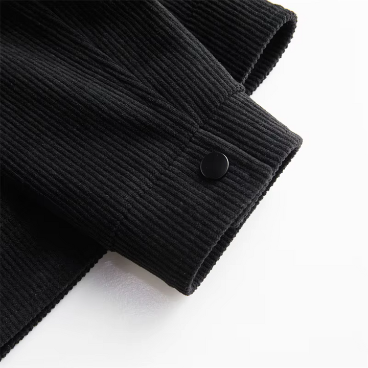 Arthur Relaxed Fit Jacket | Collared Button Front Hip-Length Jacket
