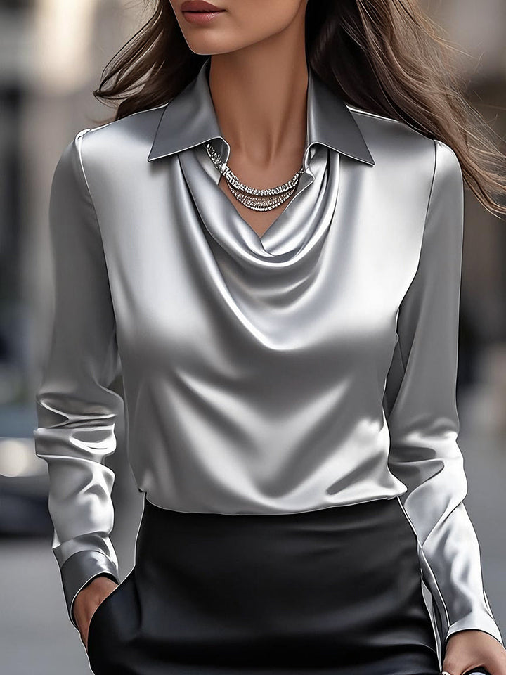 Chelsea™ | Draped-Neck Blouse