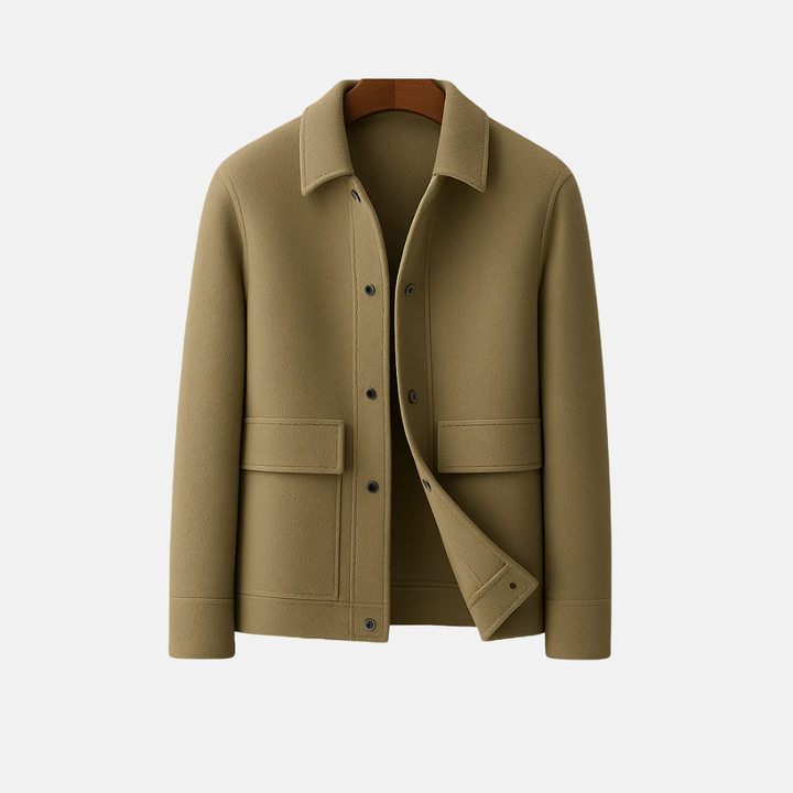 Men’s Blazer – Tailored Fit – Wool Blend – Turn-Down Collar – Button Closure