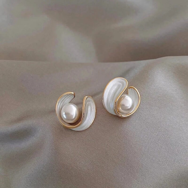 OPAL & PEARL GOLD DROP EARRINGS