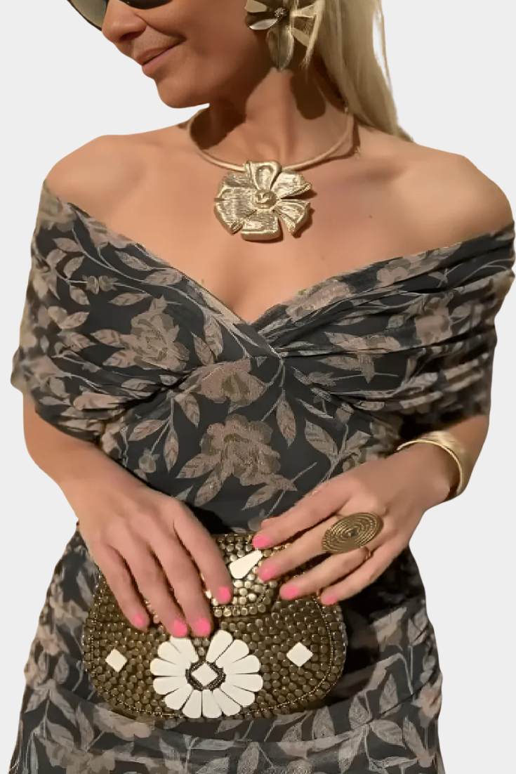 Amara™ – Off-Shoulder Draped Dress