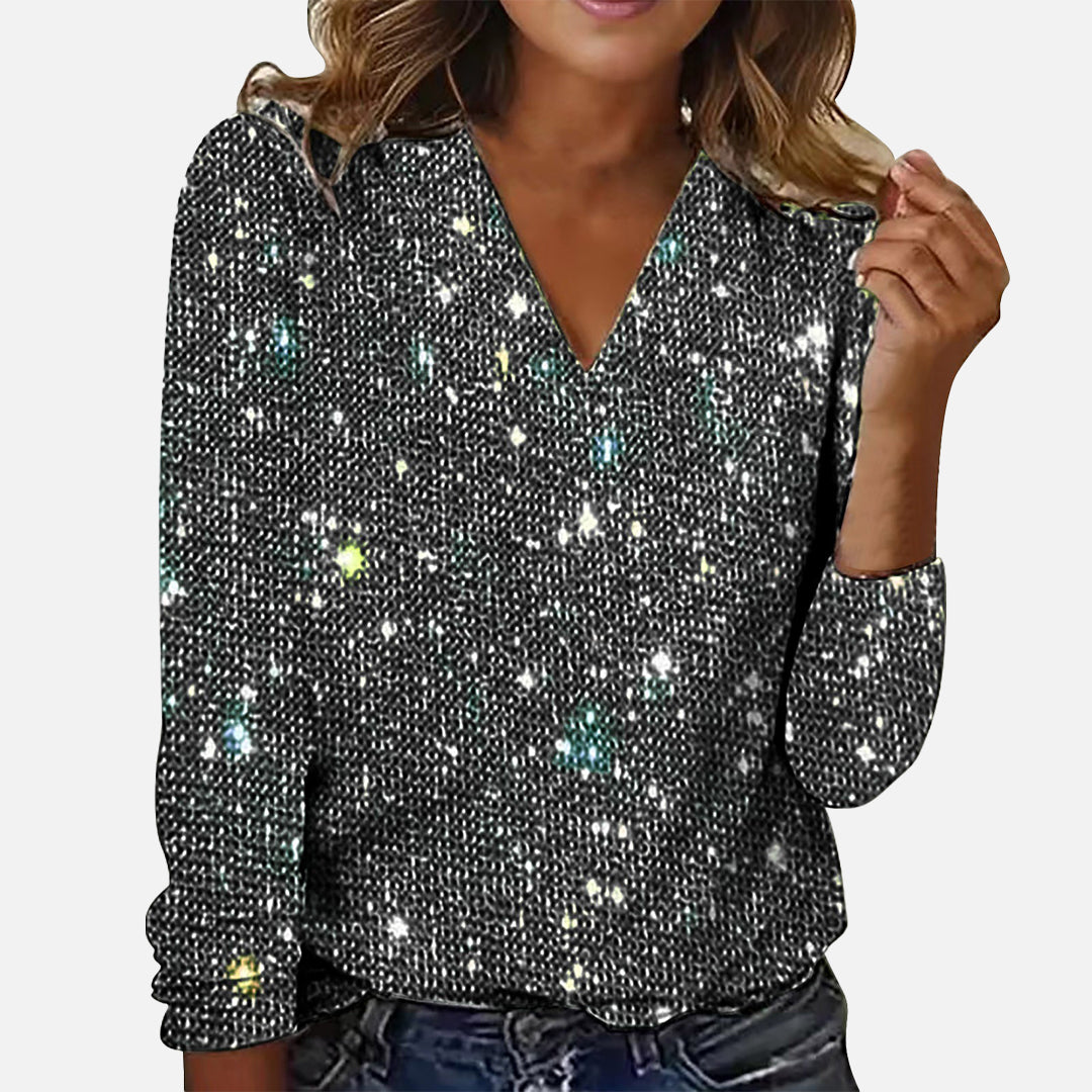 Jade™ - V-Neck Diamond Blouse