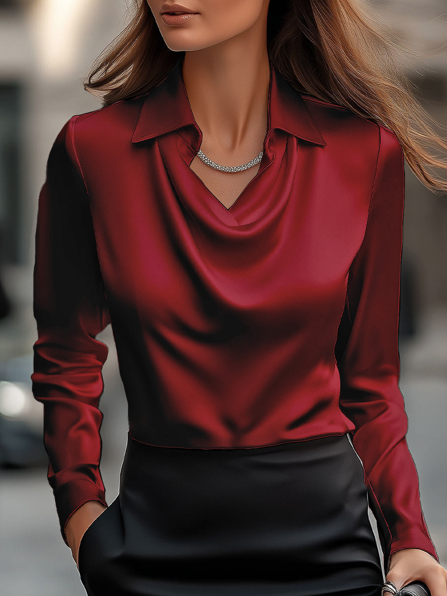 Chelsea™ | Draped-Neck Blouse