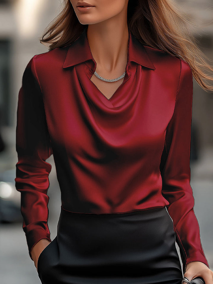 Chelsea™ | Draped-Neck Blouse