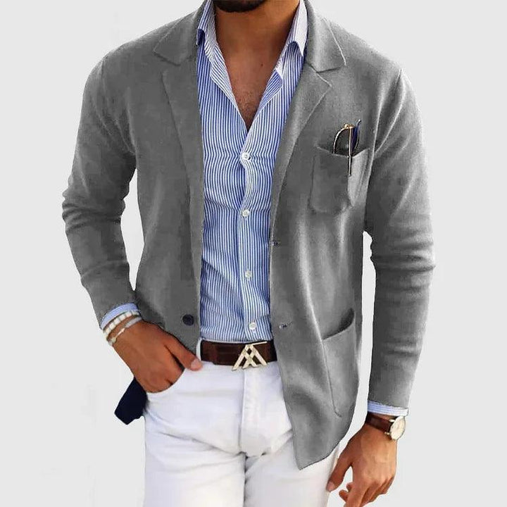 Theodore Slim Fit Blazer | Solid Notched Lapel Blazer