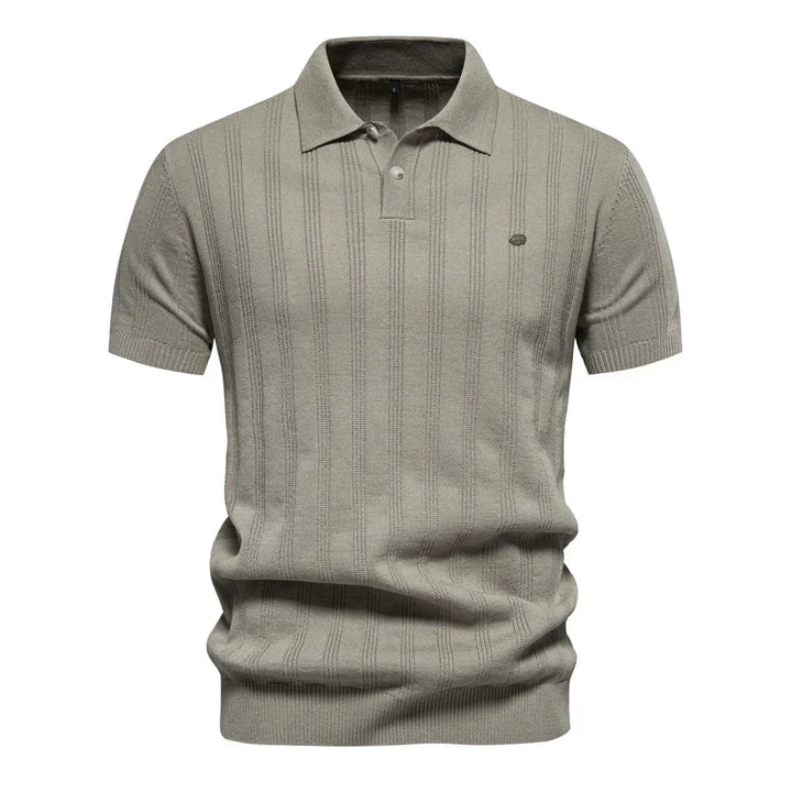 Faustine Polo | Men’s Knit Striped Short Sleeve Shirt