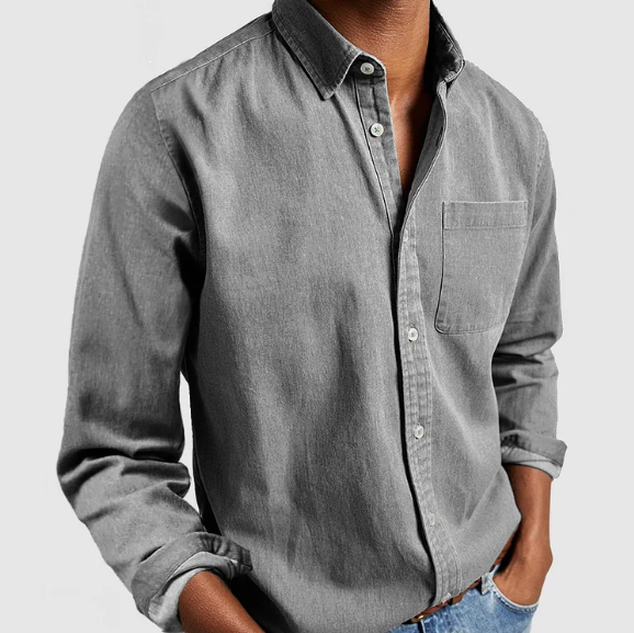 Gabriel Top | Summer Long Sleeve Button-Down Shirt