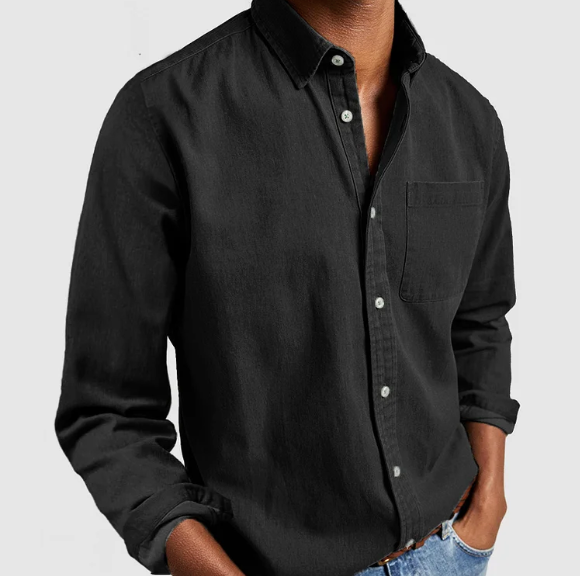 Gabriel Top | Summer Long Sleeve Button-Down Shirt