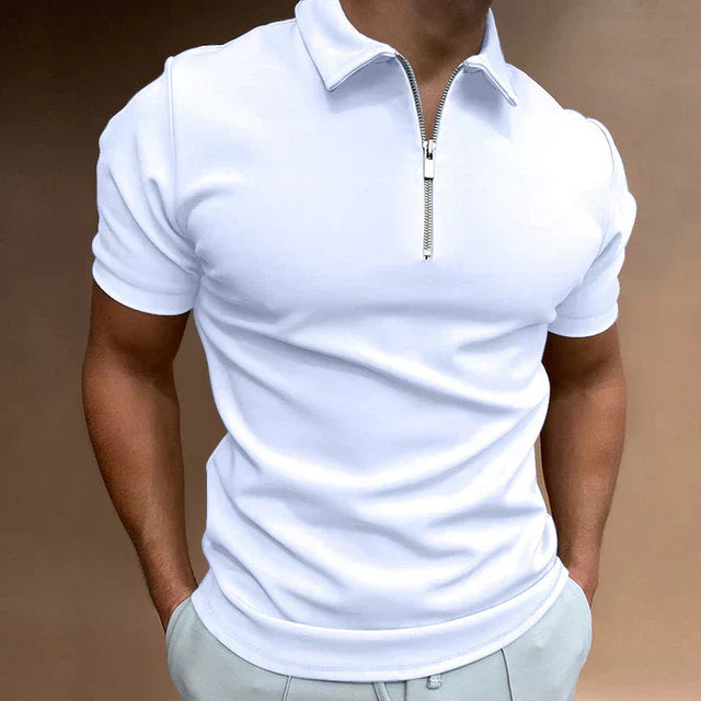 Ruben Polo | Men's Casual Zippered Polo Shirt
