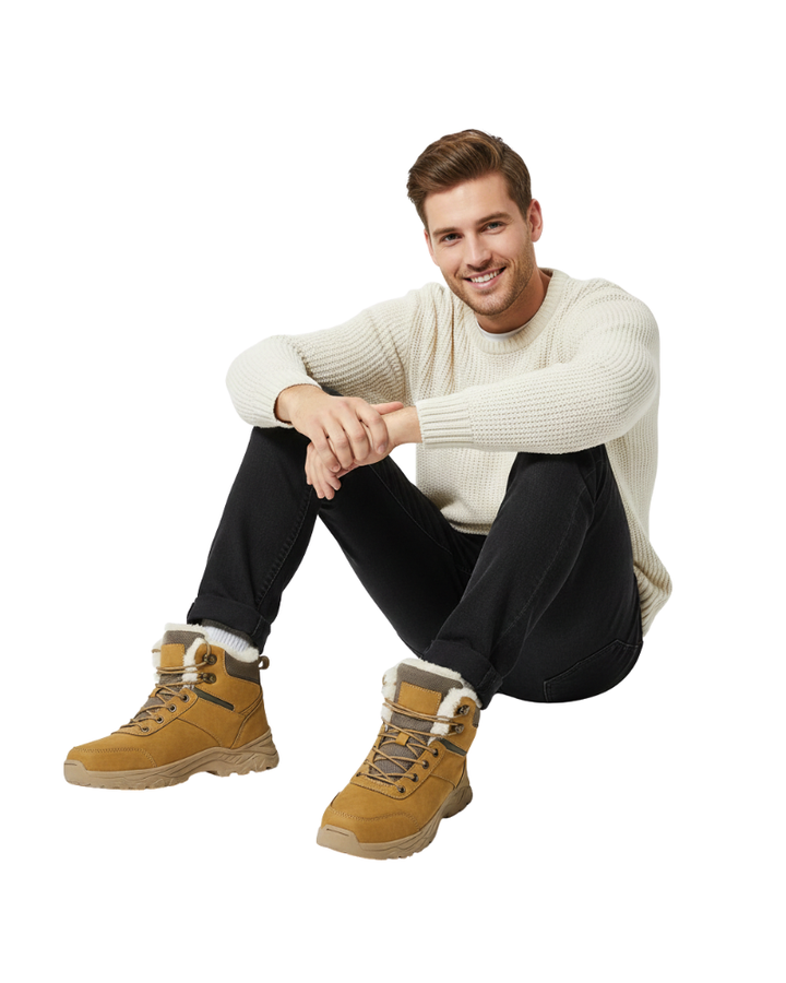 Angelo Men's Winter Boots – Warm Faux Fur Lining & Non-Slip Sole