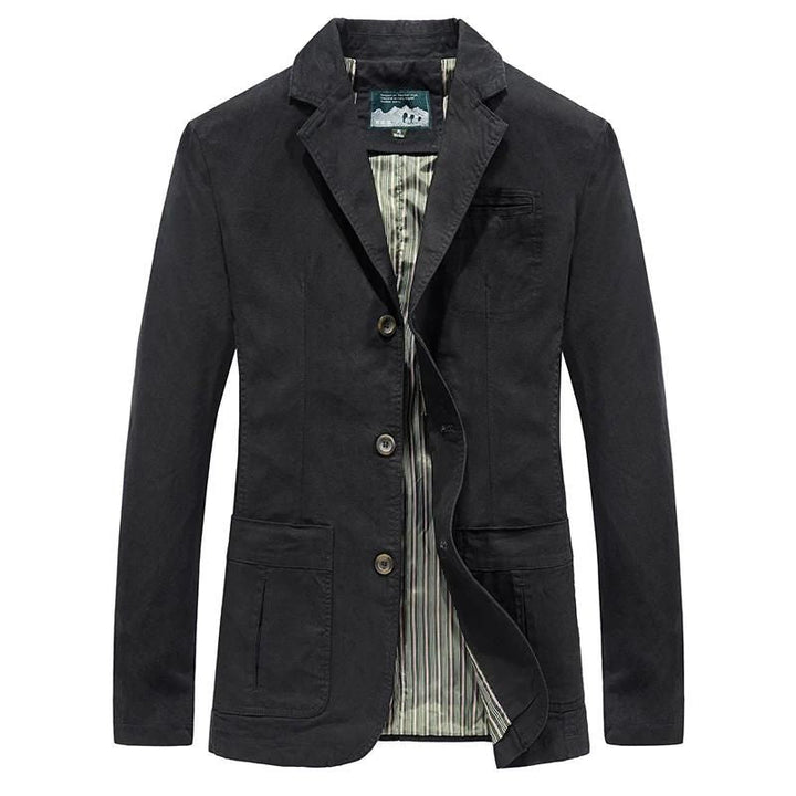 Sebastian Tailored Fit Blazer | Notched Lapel Collar Button Front Blazer