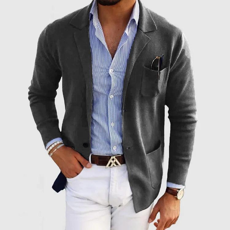 Theodore Slim Fit Blazer | Solid Notched Lapel Blazer
