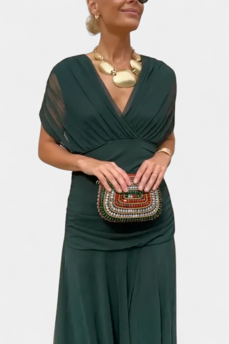 Amara™ – Off-Shoulder Draped Dress