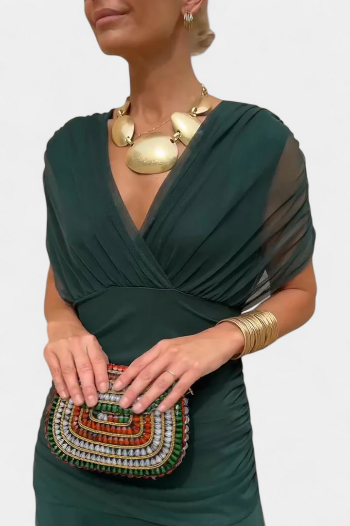 Amara™ – Off-Shoulder Draped Dress